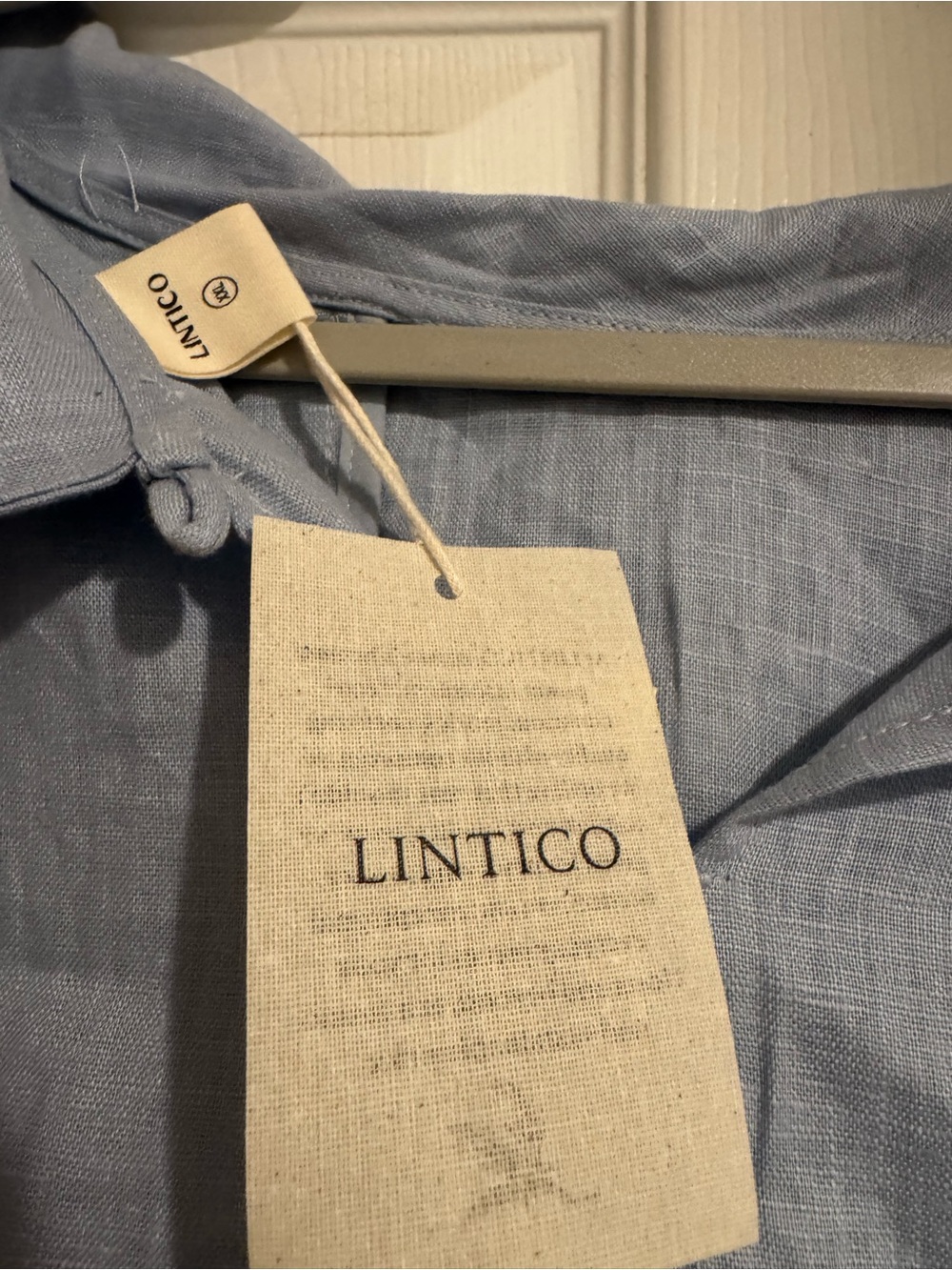 Lintico Blue Linen Shift Dress - Picture 4 of 5